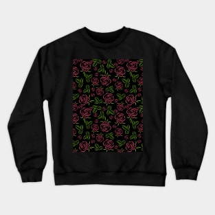 Roses pattern Crewneck Sweatshirt